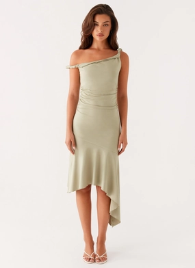 Huntah Midi Dress - Sage Huntah Midi Dress - Sage
