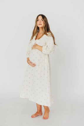 Hunter Midi Dress in Soy/Sage Foliage Hunter Midi Dress in Soy/Sage Foliage