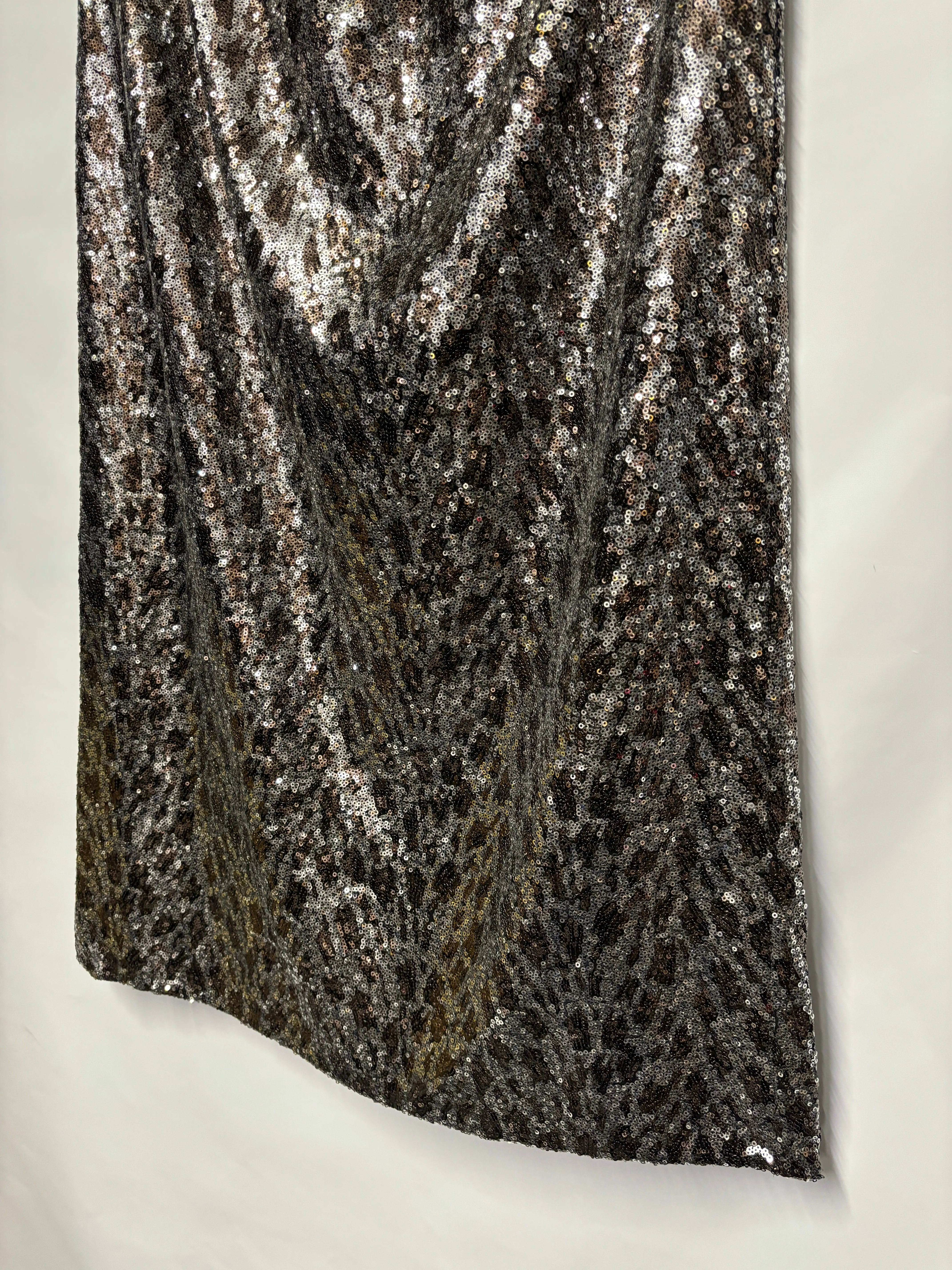 Hush Silver Sequin Pencil Skirt 16 BNWT