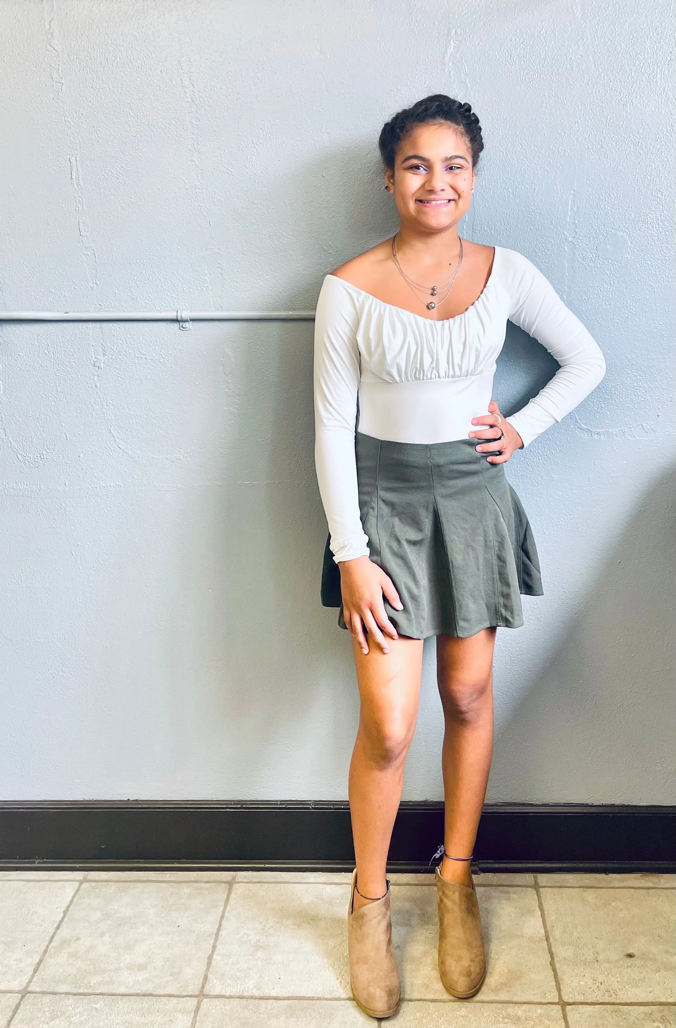 HYFVE- Pleated Skater Mini Skirt