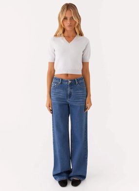 In The Beginning Short Sleeve Top - Grey In The Beginning Short Sleeve Top - Grey