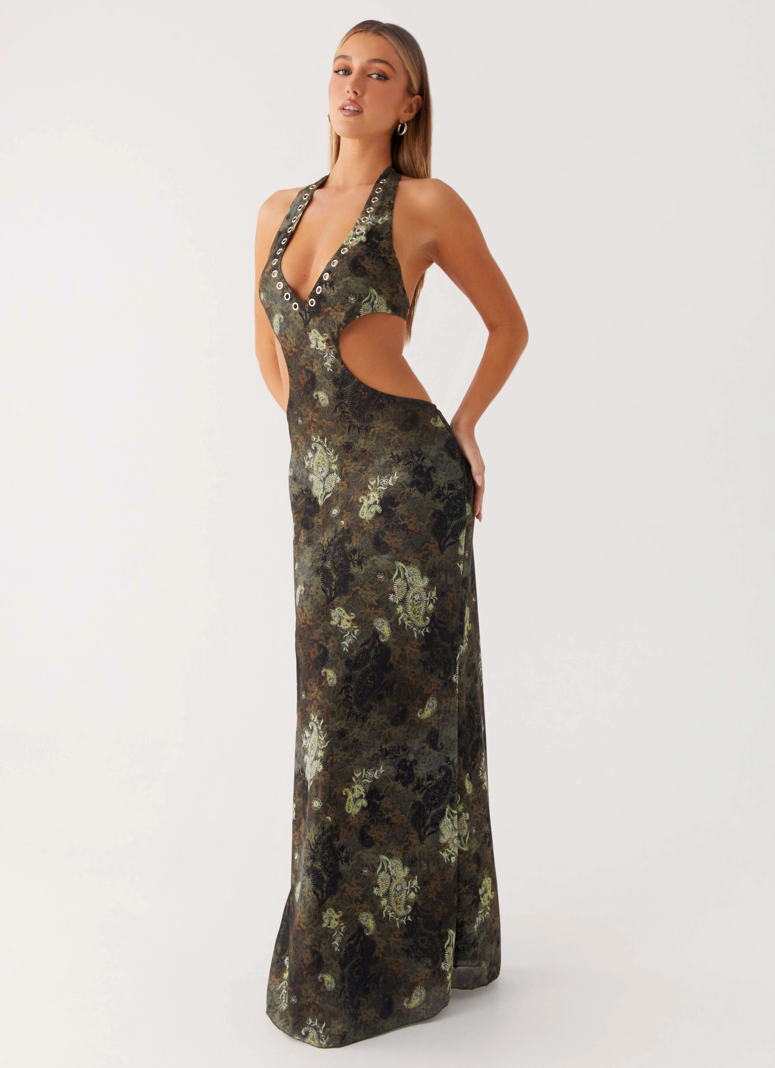 Indra Maxi Dress - Cyber Floral