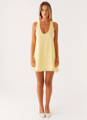 Industry Mini Dress - Pastel Yellow Industry Mini Dress - Pastel Yellow