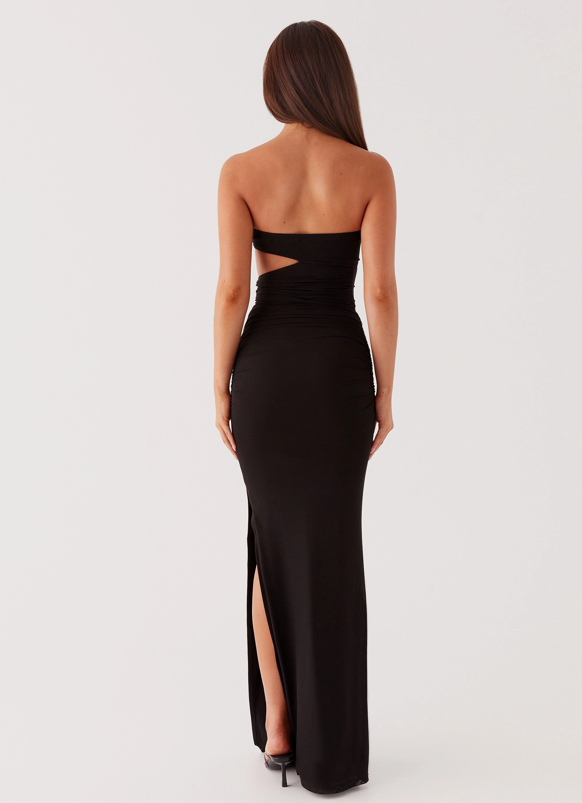 Into Pieces Mesh Maxi Dress - Black