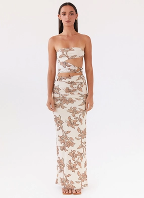 Into Pieces Mesh Maxi Dress - Hazel Bloom Into Pieces Mesh Maxi Dress - Hazel Bloom