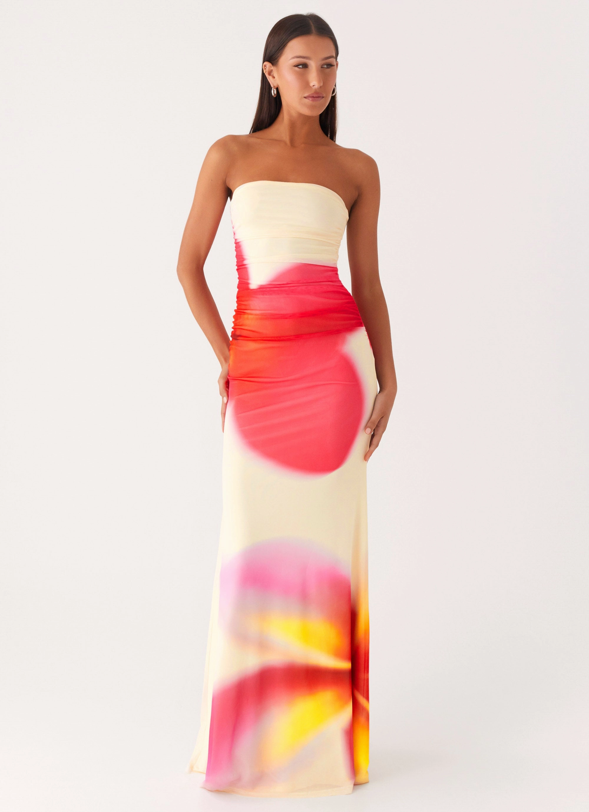 Iroha Strapless Maxi Dress - Frangipani Yellow