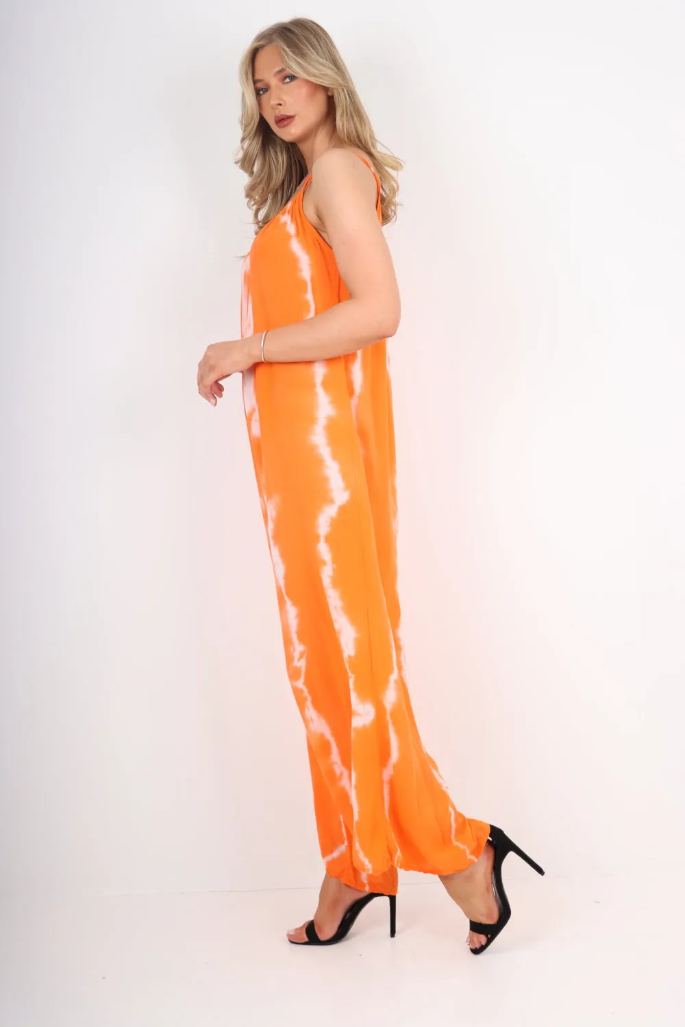 Italian Tie Dye Print Jumpsuits