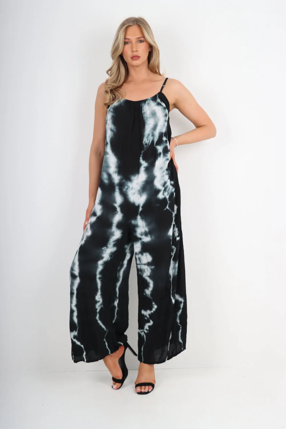 Italian Tie Dye Print Jumpsuits