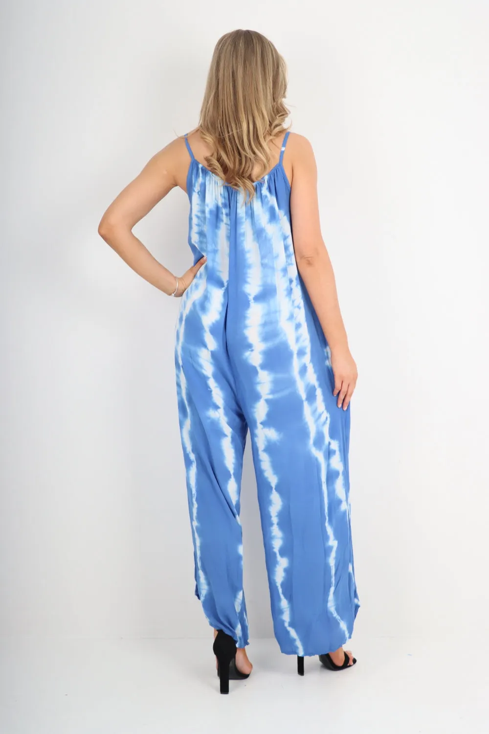 Italian Tie Dye Print Jumpsuits