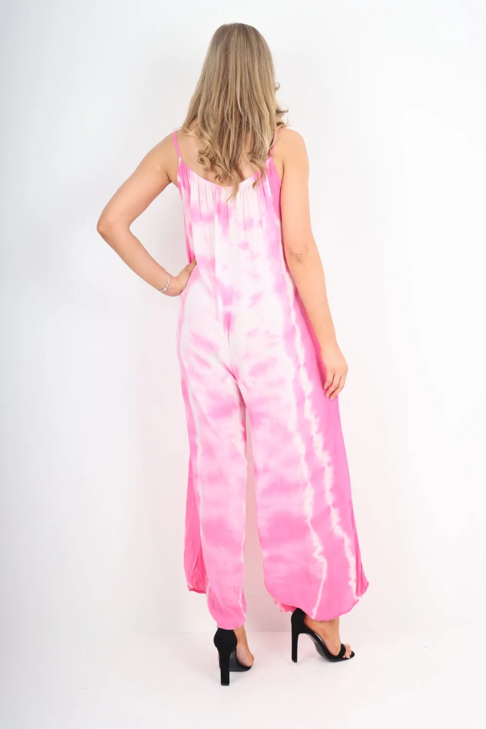 Italian Tie Dye Print Jumpsuits