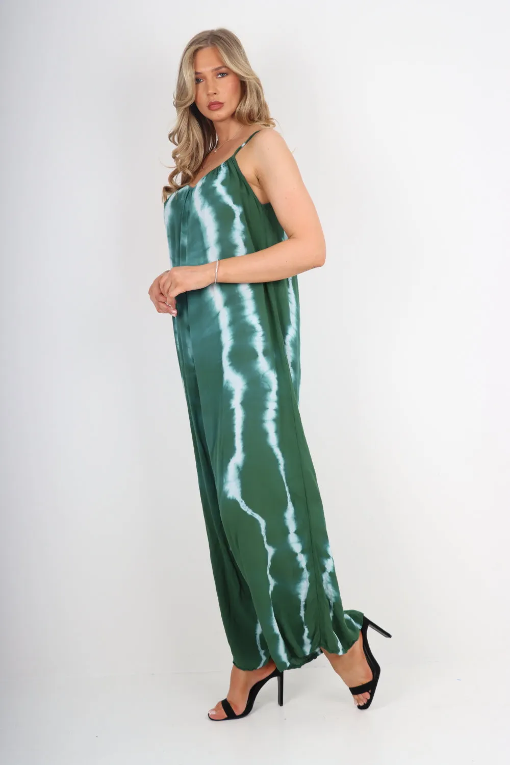 Italian Tie Dye Print Jumpsuits
