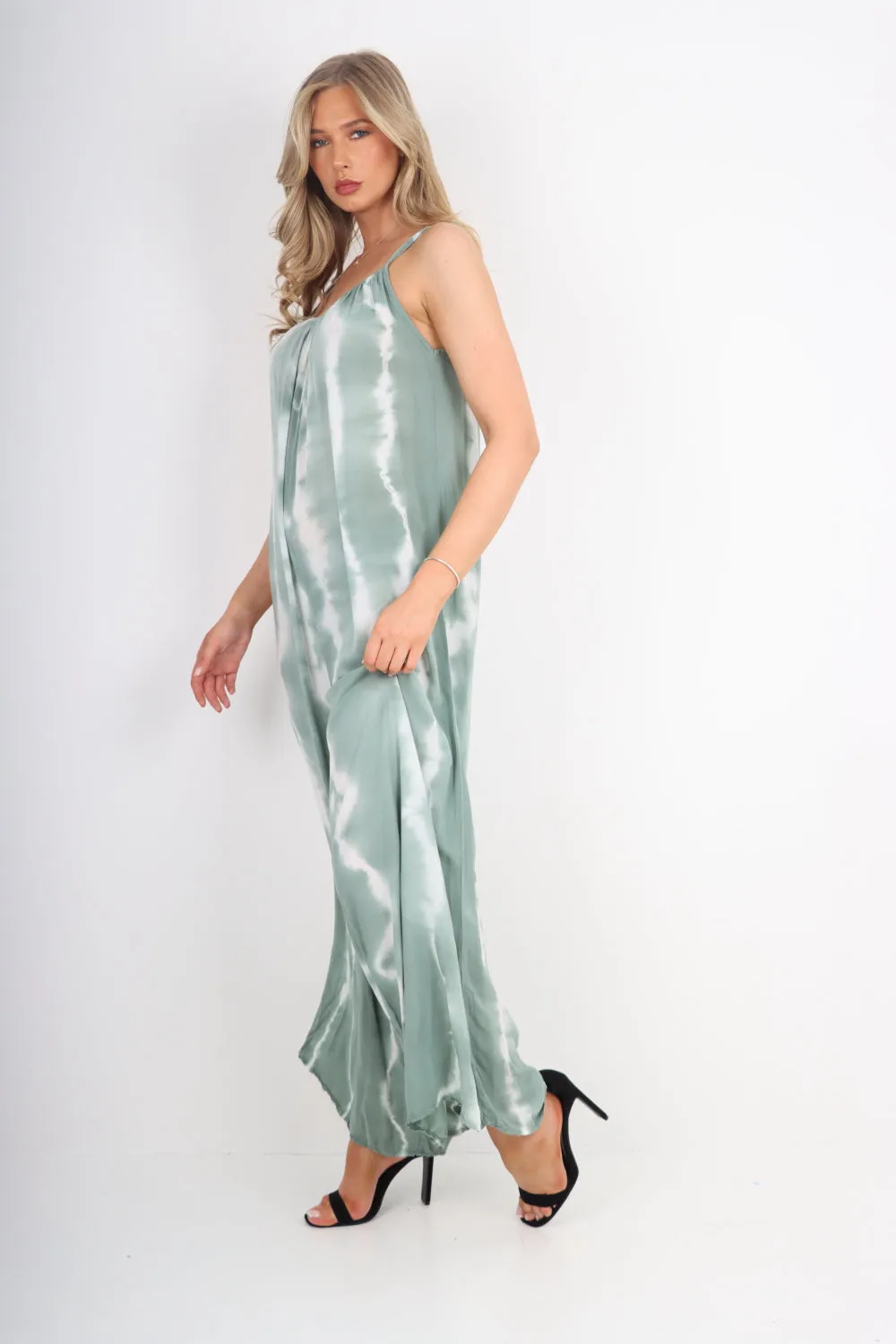 Italian Tie Dye Print Jumpsuits