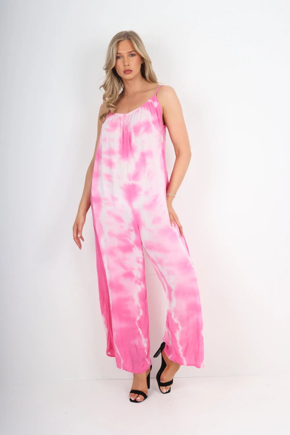 Italian Tie Dye Print Jumpsuits