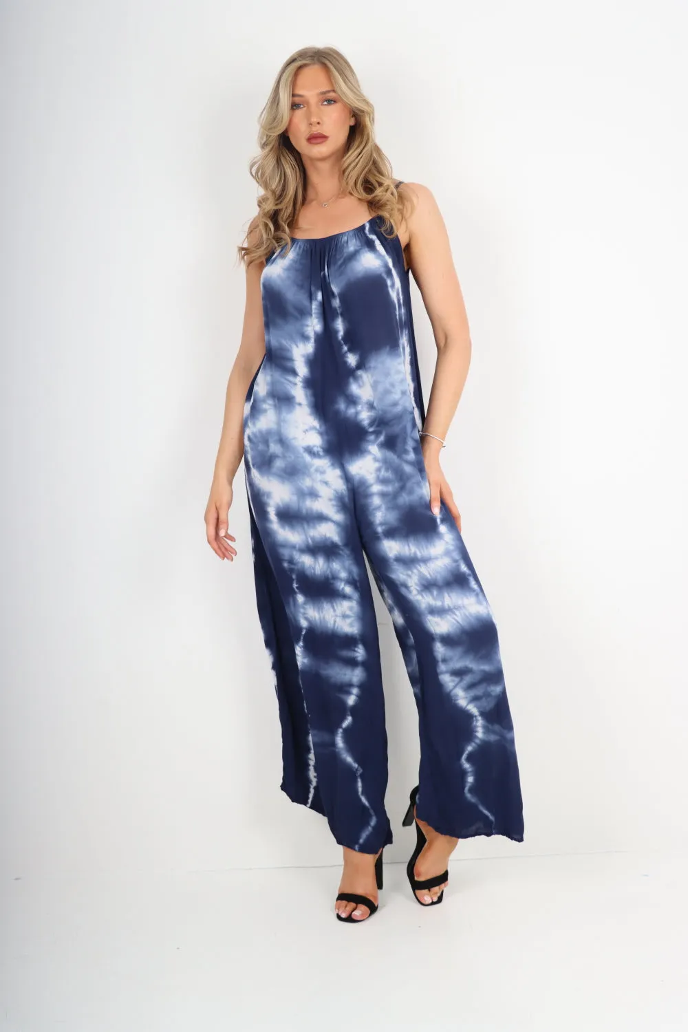 Italian Tie Dye Print Jumpsuits