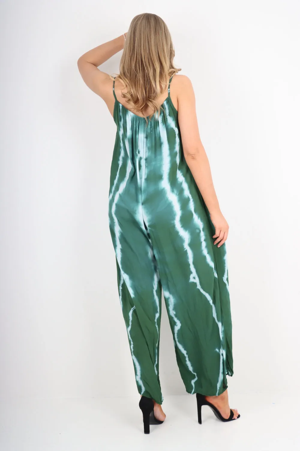 Italian Tie Dye Print Jumpsuits