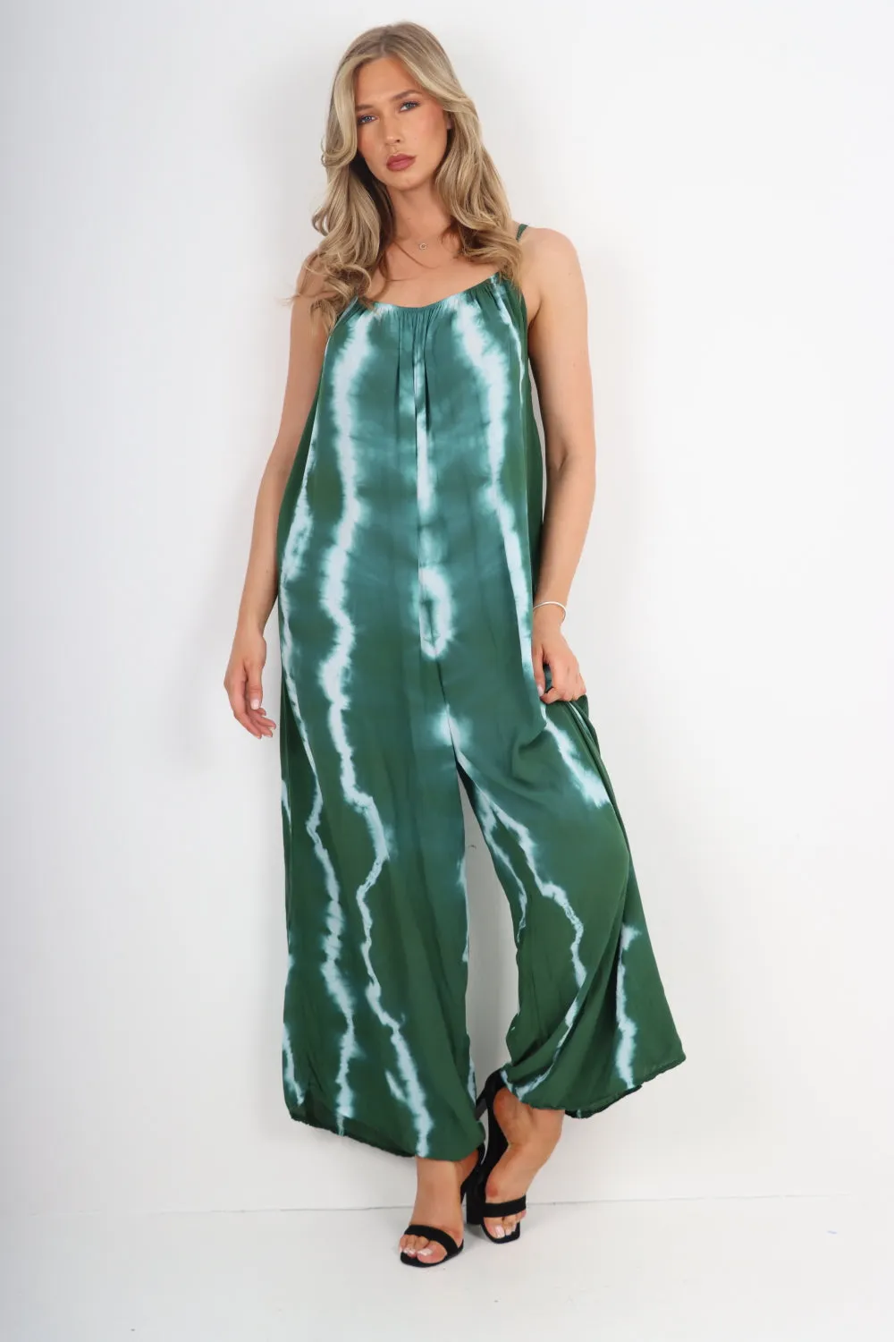 Italian Tie Dye Print Jumpsuits
