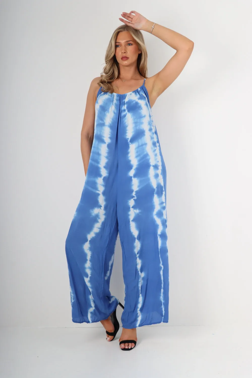 Italian Tie Dye Print Jumpsuits