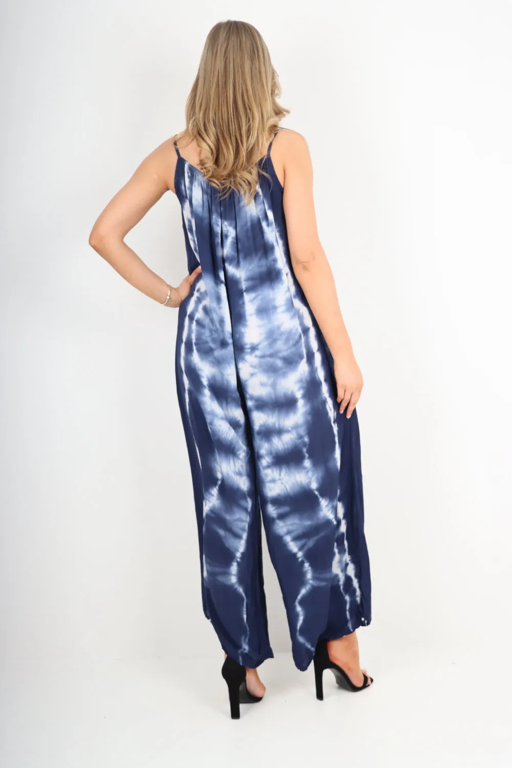 Italian Tie Dye Print Jumpsuits