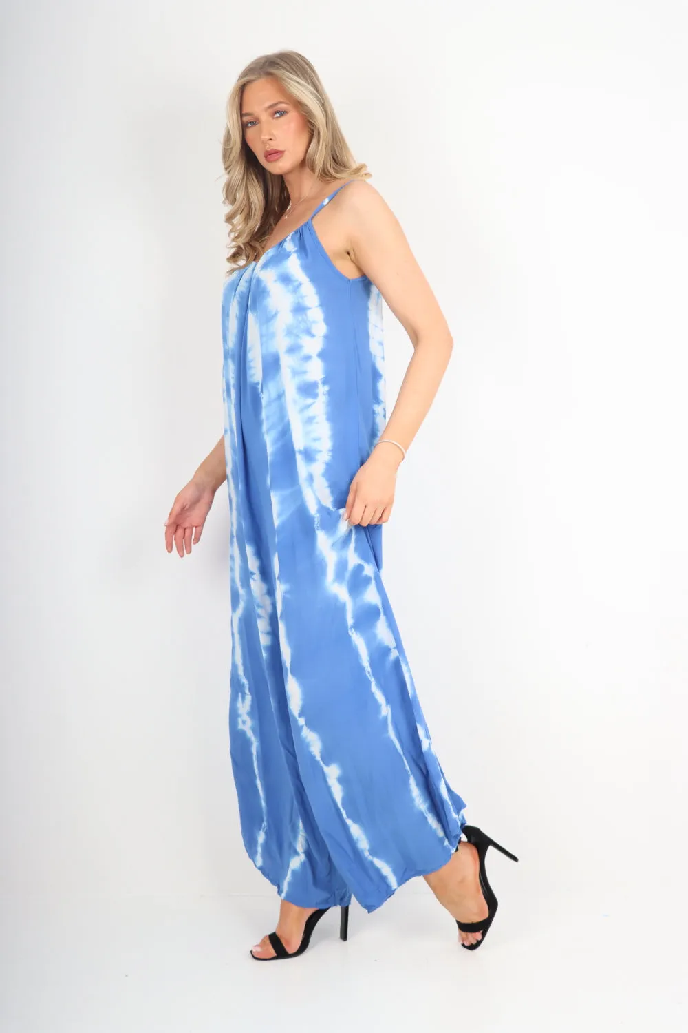 Italian Tie Dye Print Jumpsuits