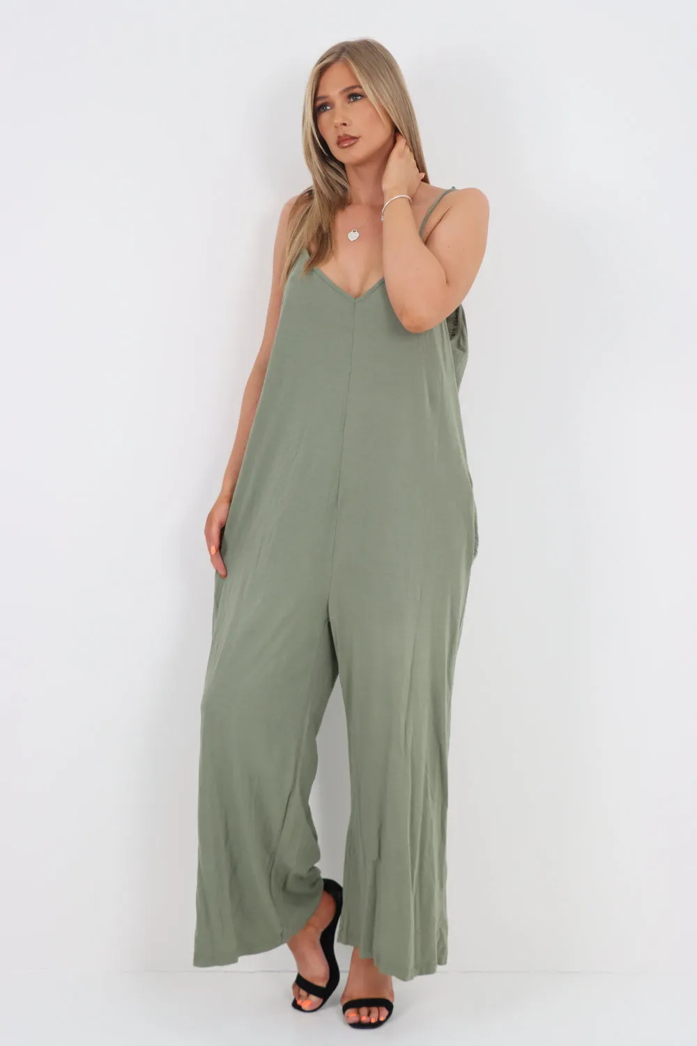 Italian Tie Shoulder Strap Jumpsuits