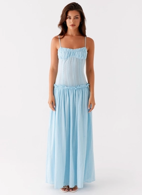 Jacinda Drop Waist Maxi Dress - Blue Jacinda Drop Waist Maxi Dress - Blue