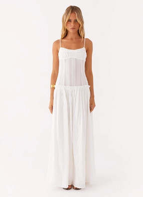 Jacinda Drop Waist Maxi Dress - Ivory Jacinda Drop Waist Maxi Dress - Ivory