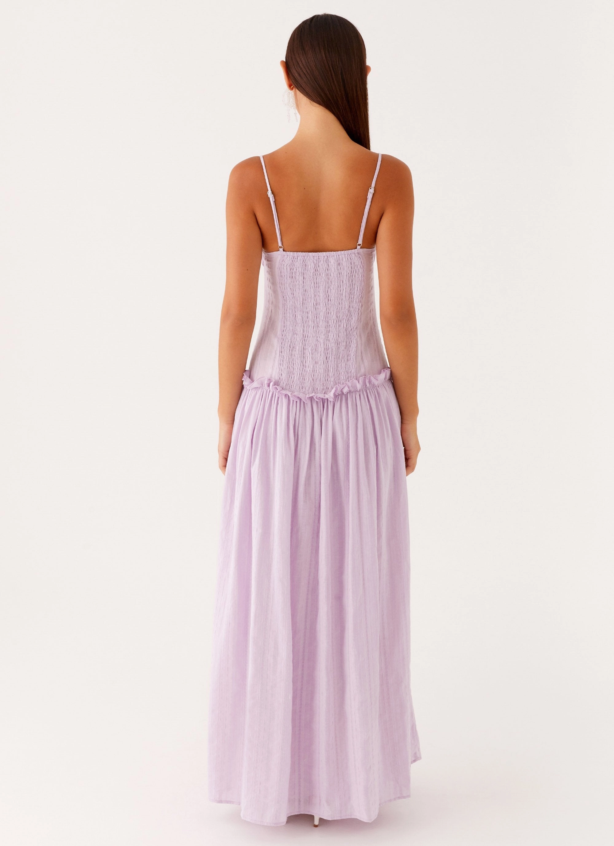 Jacinda Drop Waist Maxi Dress - Lavender