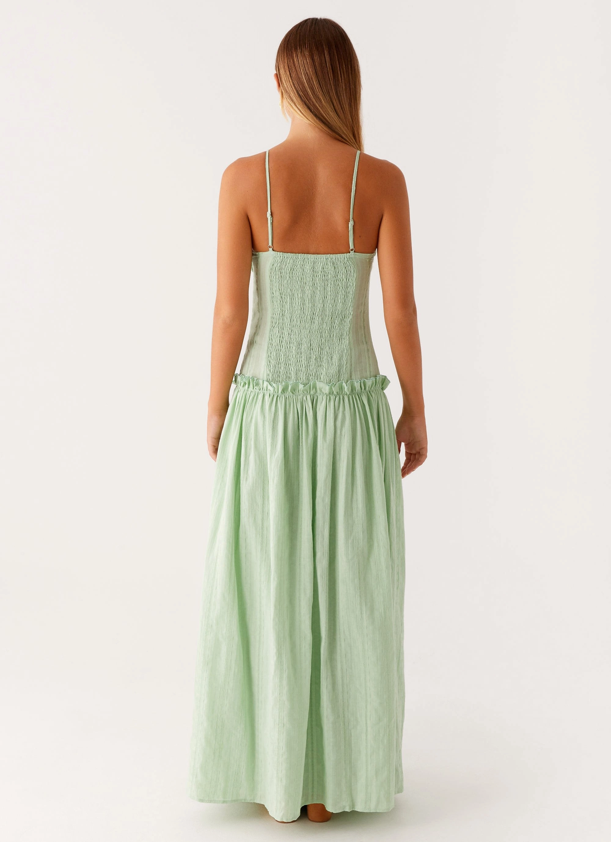 Jacinda Drop Waist Maxi Dress - Sage