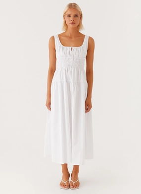 Jacintha Midi Dress - White Jacintha Midi Dress - White