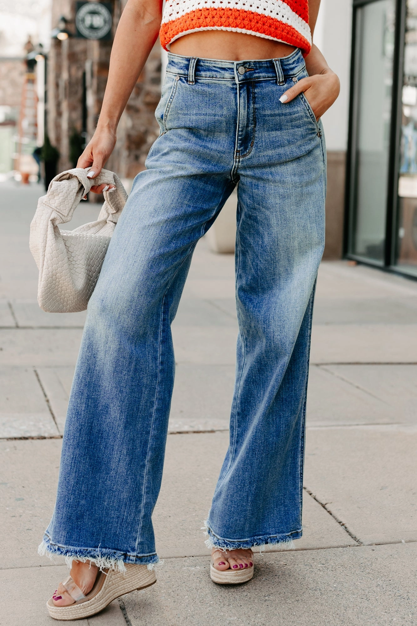 Jack High Rise Wide Leg Judy Blue Jeans (Medium)