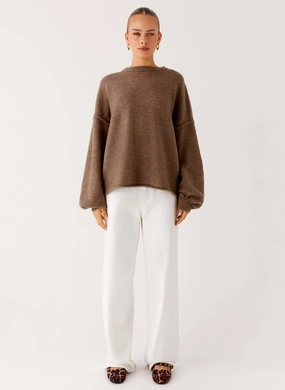 Jack Oversized Knit Sweater - Tan Marle Jack Oversized Knit Sweater - Tan Marle