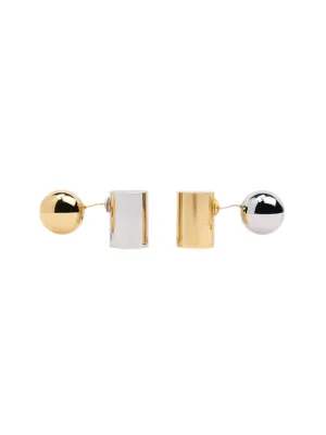 Jacquemus Les Boucles Perlina in Gold/Silver