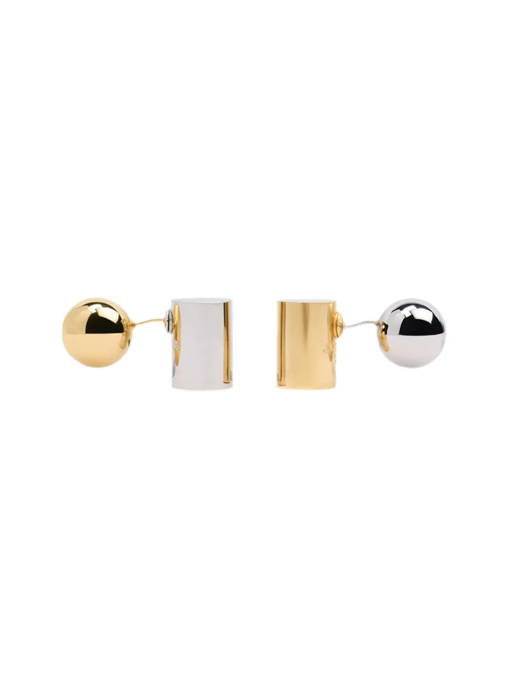 Jacquemus Les Boucles Perlina in Gold/Silver