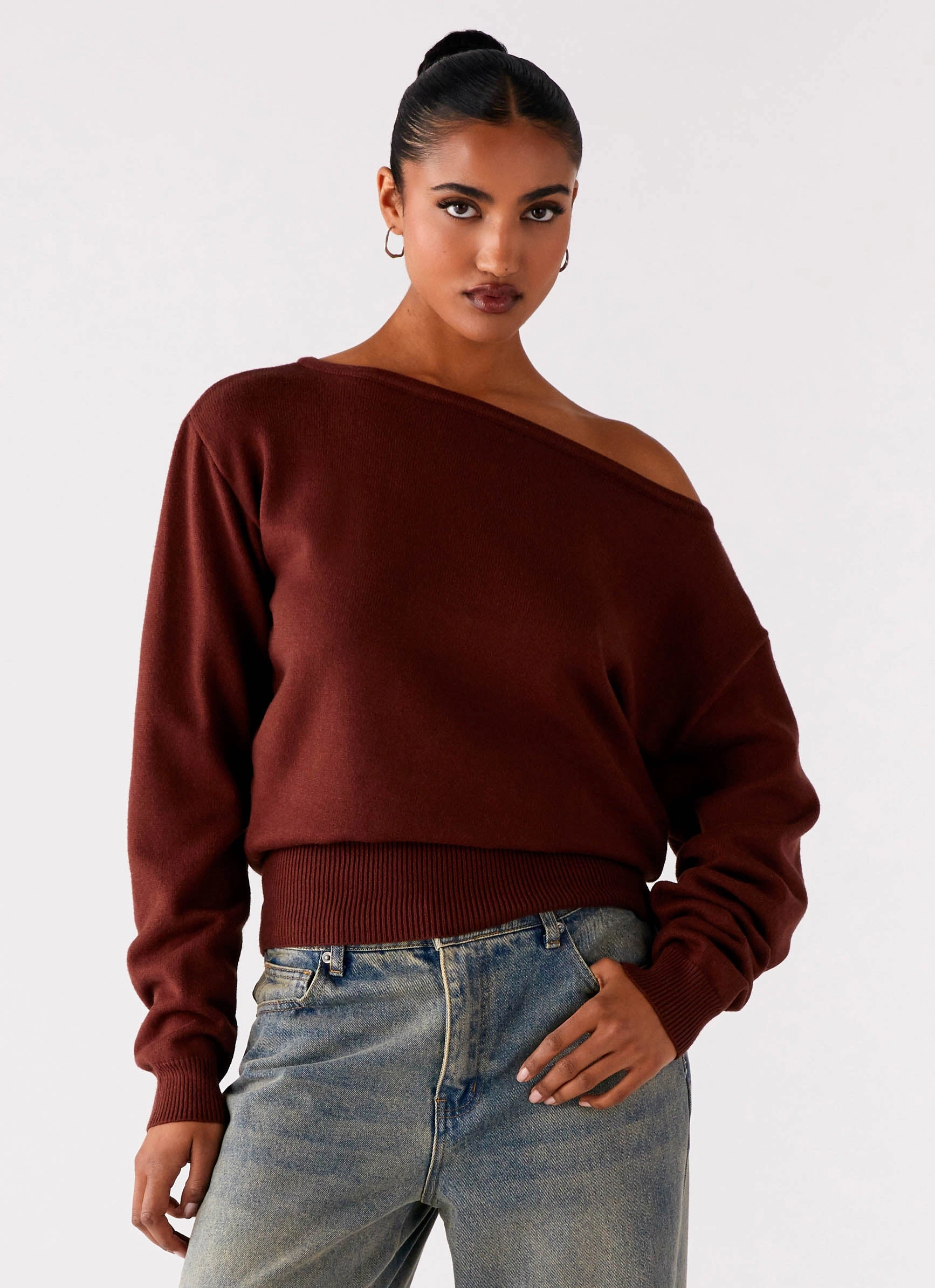 Jaelin Asymmetric Top - Chocolate