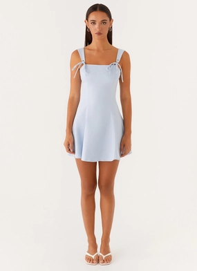 Jamaya Tie Mini Dress - Blue Jamaya Tie Mini Dress - Blue
