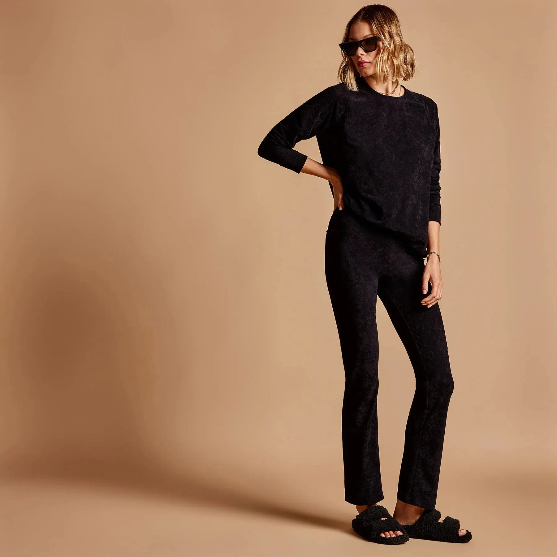 James Perse Velvet Flare Legging