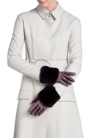 JANE CARR Midi Fur Gloves