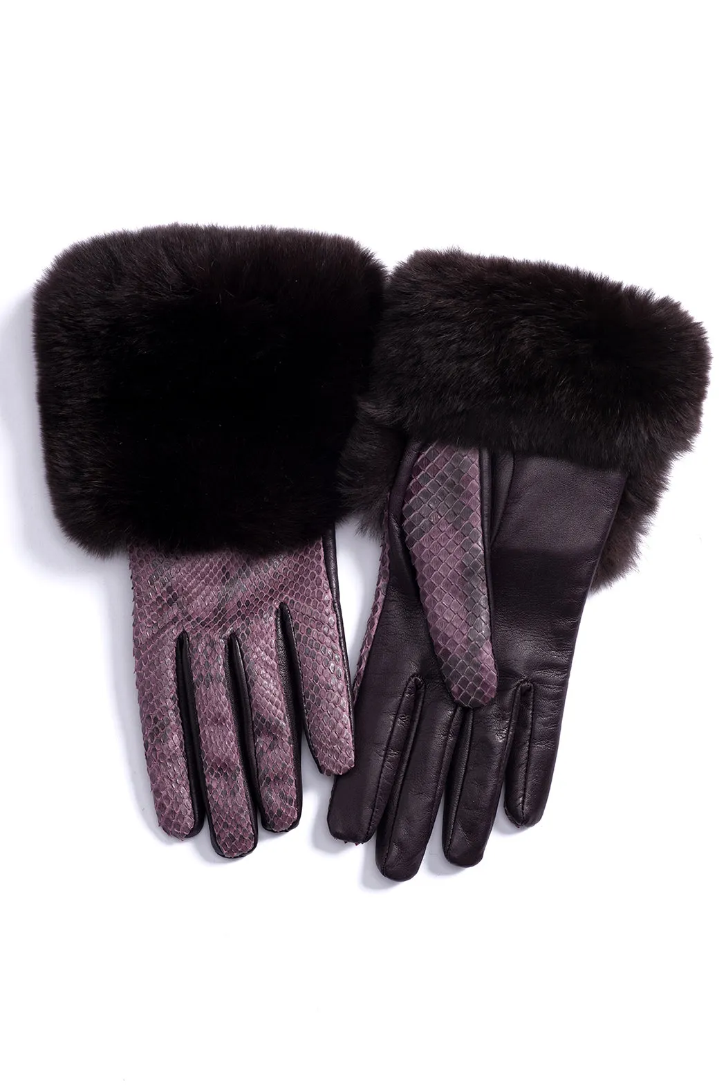 JANE CARR Midi Fur Gloves