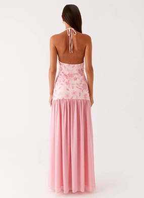 Janelle Beaded Maxi Dress - Pink Janelle Beaded Maxi Dress - Pink
