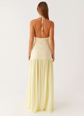 Janelle Beaded Maxi Dress - Yellow Janelle Beaded Maxi Dress - Yellow