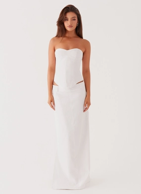 Jaslyn Maxi Skirt - White Jaslyn Maxi Skirt - White