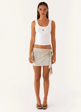 Jazmine Mini Skirt - Silver Jazmine Mini Skirt - Silver