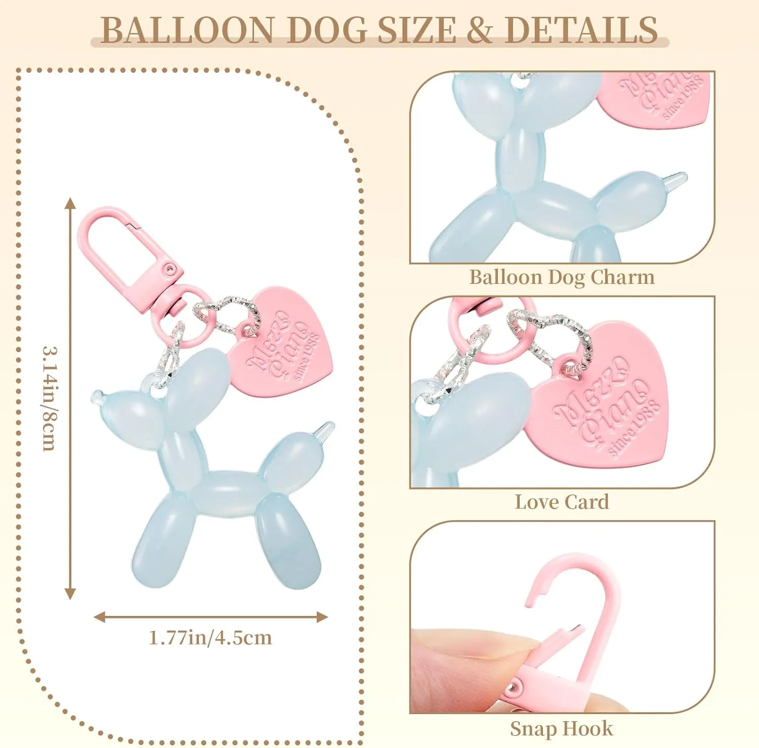 Jelly Balloon Dog Keychain Women Cute Bag Charms for Handbags Purse Backpack Car Key Chain Accessories Aesthetic