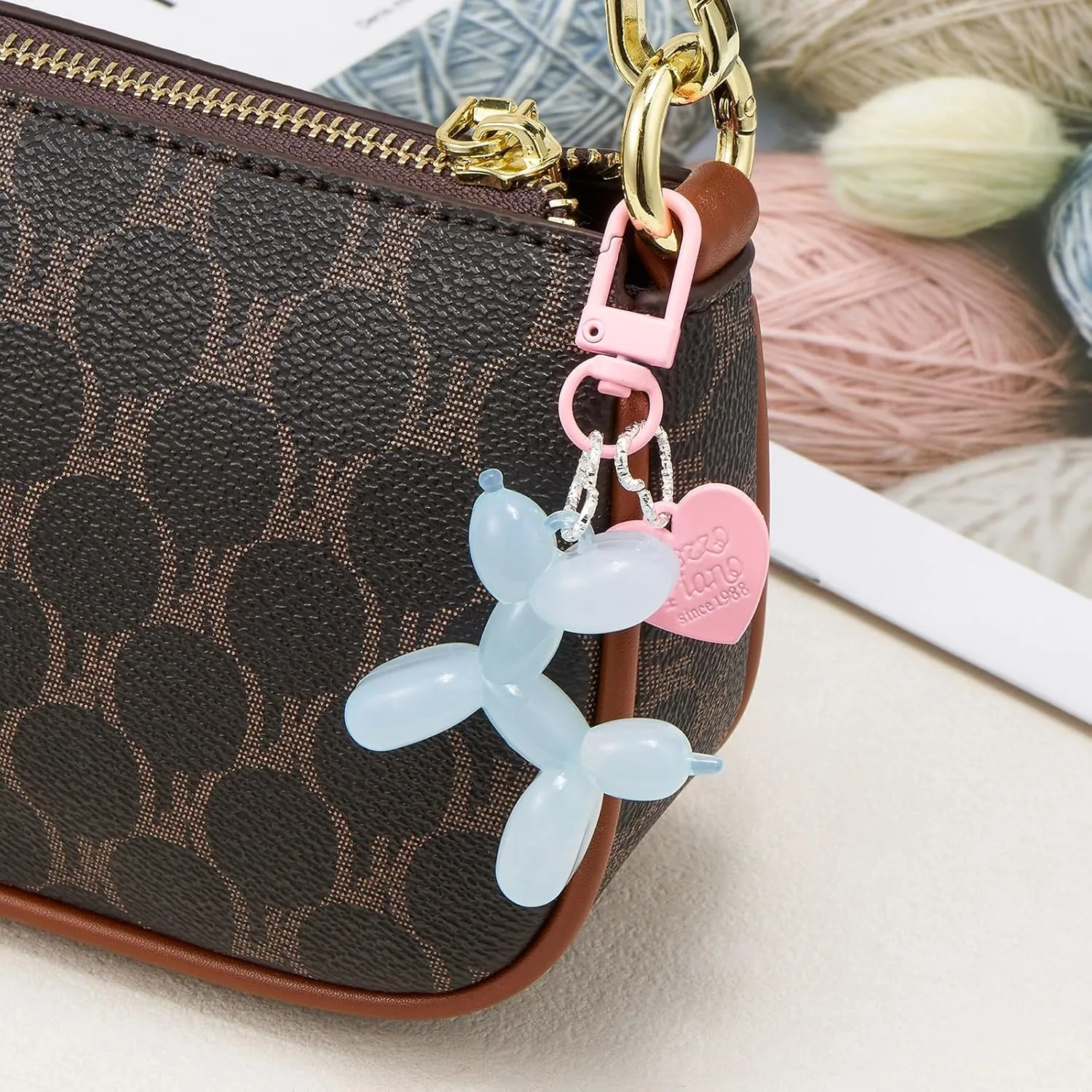 Jelly Balloon Dog Keychain Women Cute Bag Charms for Handbags Purse Backpack Car Key Chain Accessories Aesthetic