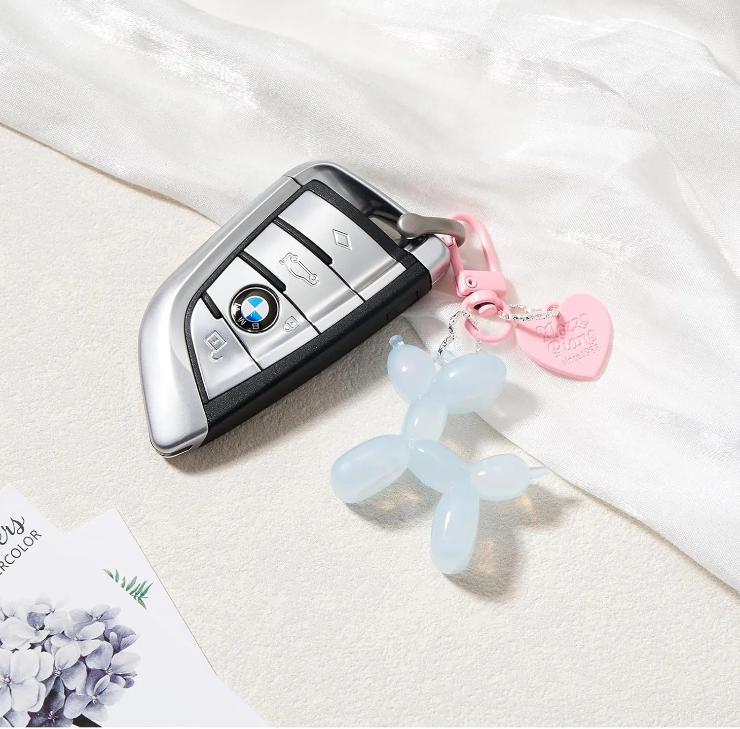 Jelly Balloon Dog Keychain Women Cute Bag Charms for Handbags Purse Backpack Car Key Chain Accessories Aesthetic