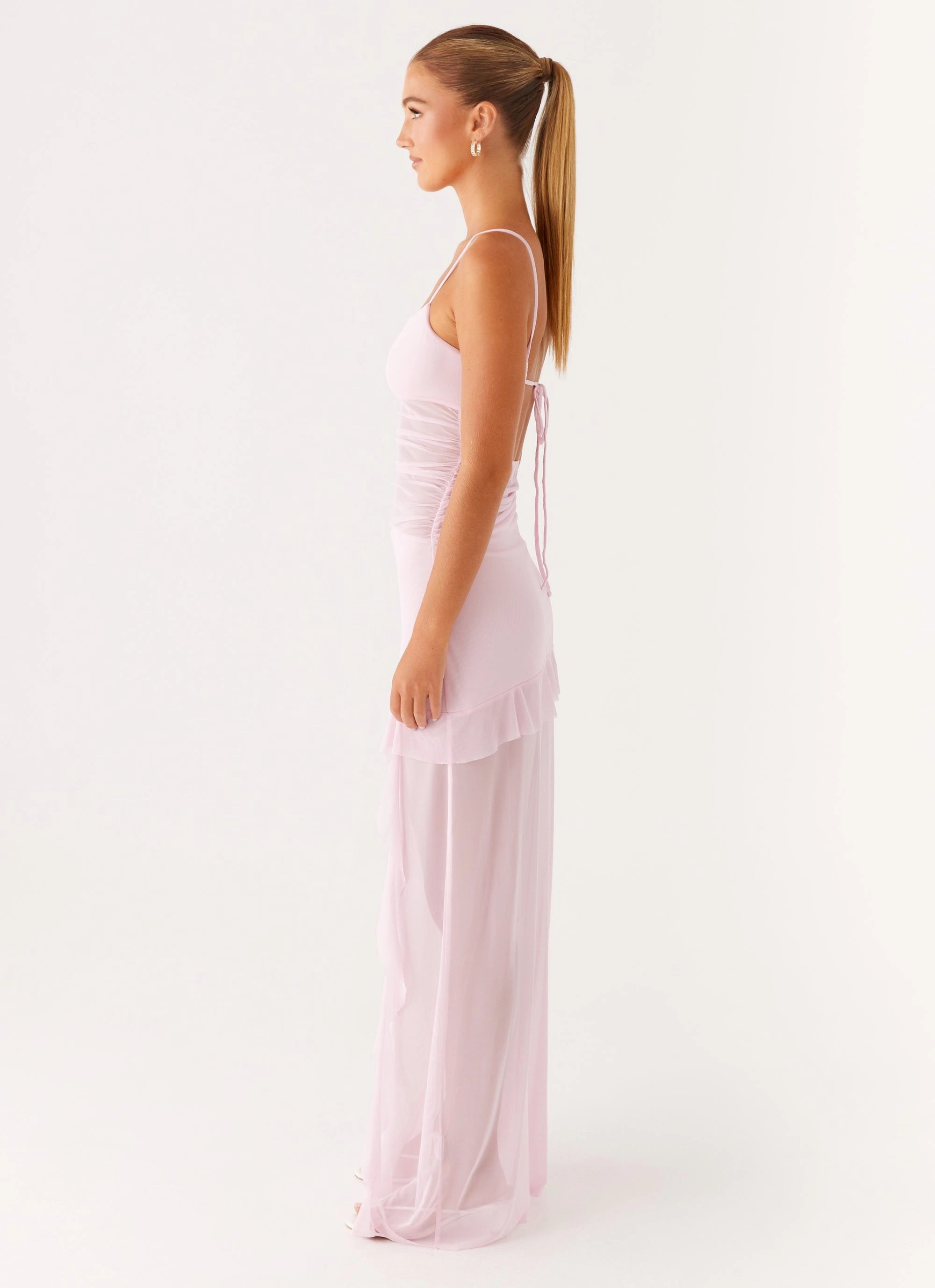 Jenni Ruffle Maxi Dress - Pink