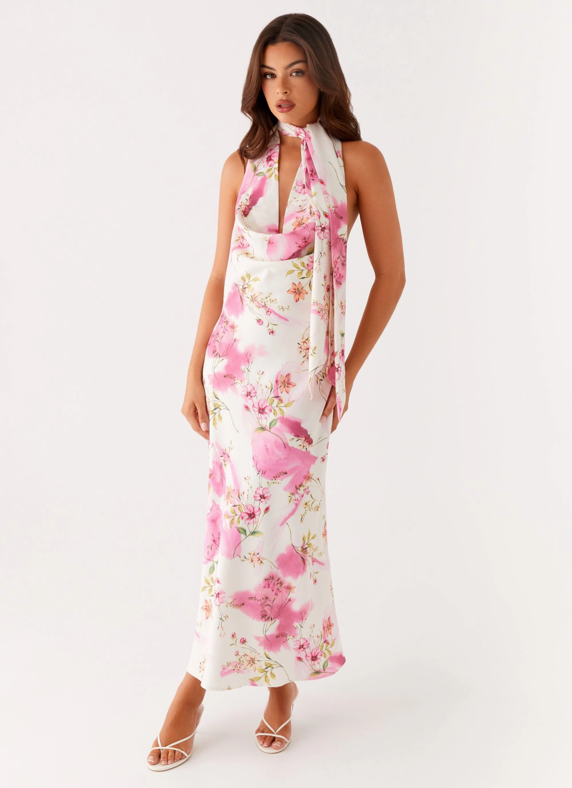 Jensen Midi Dress - Ivory Floral Print