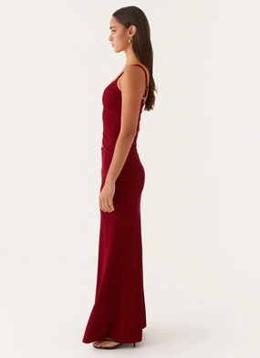 Jocelyn Maxi Dress - Maroon Jocelyn Maxi Dress - Maroon