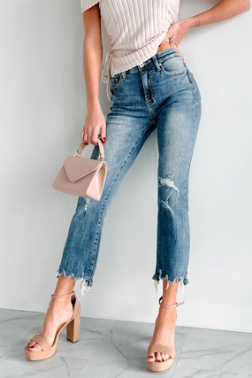 Jonah Mid Rise Distressed Special A Kick Flare Jeans (Dark) Jonah Mid Rise Distressed Special A Kick Flare Jeans (Dark)