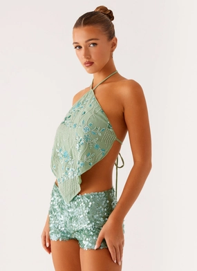 Jonti Halterneck Top - Mint Jonti Halterneck Top - Mint